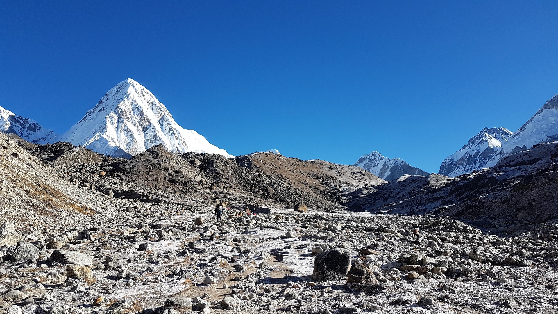 Breathtaking view of Mount Everest from the Everest Base Camp trek